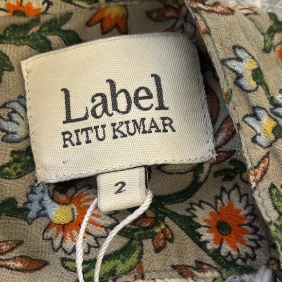 Ritu Kumar Colorful Floral Button Down Shirt - Picture 2 of 8